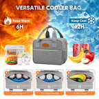 PIIOSER Breastmilk Cooler Bag with Ice Pack, Compatible with Wearable Breast Pumps & Accessories - Portable Pumps Carrying Case for Nursing & Working Moms (Grey-Small)