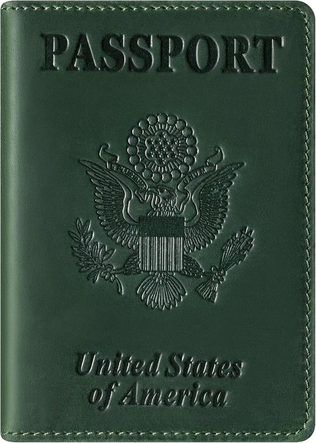 BIAOTIE Premium Leather Passport Holder Covers, Rfid Travel Wallet Passport Document Holder, Travel Essentials Wallet Cover Case for Men and Women (Green)