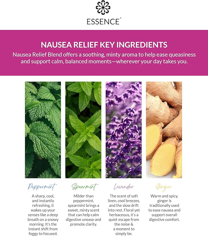 Essence Wearable Aromatherapy Nasal Diffuser – Nausea Relief Essential Oil Nose Ring Refresh Kit – Personal Scent Clip for Travel, Work & Everyday Use – Made in USA