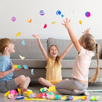 JOYIN 24 PCS Multistyle Bouncy Balls, 6 Styles 32mm Assorted Bouncy Balls Bulk with Storage Bag, Bounce Toys for Kids Party Favors Birthdays Gifts Goodie Bags Stuffers Carnival Prizes