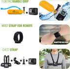 GoPro Hero (Go Pro Hero) Black Compact - Waterproof Action Camera with 4K Ultra HD Video, 12MP Photos + 50-in-1 Accessory Kit + 2 X 64GB Card + More