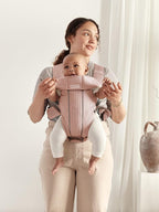BabyBjörn Baby Carrier Mini, 3D Mesh, Dusty Pink | Newborn Carrier (7-25 lbs), Ergonomic, Easy-to-Use
