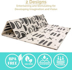 JumpOff Jo - Extra Large Waterproof Foam Padded Play Mat for Infants, Babies, Toddlers, Play Pens & Tummy Time, Foldable Activity Mat, 77 x 70 x 0.6 inches