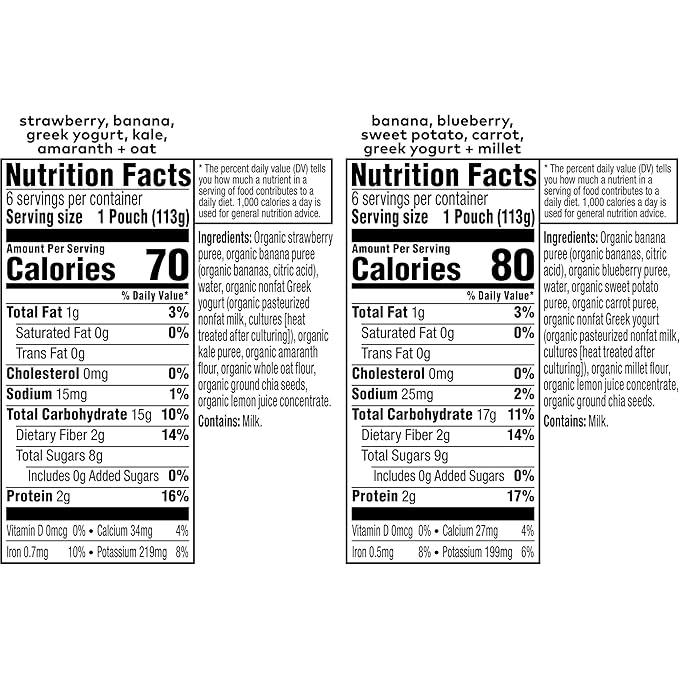 Plum Organics Mighty 4 Organic Toddler Food - Variety Pack - 4 oz Pouch (Pack of 12) - Organic Fruit and Vegetable Toddler Food Pouch