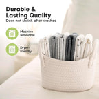 Organic Burp Cloths Baby Boy, Girl - 6-Pack Large Cotton Burping Cloths for Babies, Spit Up Rags, Super Absorbent, Ultra Soft Newborn Rag, Gender Neutral, Machine Washable, Durable (Cosmo)