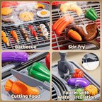 Kids Kitchen Toy Set, Kids BBQ Grill Kitchen Playset with Smoke, Sound & Light, 2-Layer Barbecue Indoor Outdoor Play Grill Toy Gift for Toddler Girl Boy Toy 3 4 5 6 7 8 Year Old