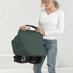 Breathable Car Seat Cover for Babies – Multi-Purpose Soft Rayon Nursing Cover for Breastfeeding, High Stretchy Infant Carseat Canopy, Stroller Cover (Smooth Rayon, Roman Green)
