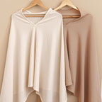 Konssy Nursing Cover for Breastfeeding, Soft & Breathable Privacy Poncho, Multi-Use Feeding Shawl, Comfortable & Portable Breastfeeding Cover for Women (Beige)