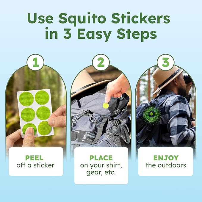 BugMD Squito Stickers Mosquito Repellent Patch Stickers for Adults (78 Patches), Safe & Effective Insect Repellent Patches for Toddlers, Kids, Camping, Beach & Outdoor Essentials