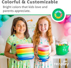 Re-Play 12 Oz. Toddler Bowls for Snack and Everyday Dining - Dishwasher and Microwave Safe - Made in USA - Set of 3-5.75" x 5.75" x 2" - Blossom