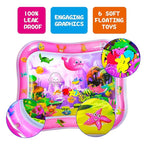 ZHUYNXIR Extra Big Infant Toys, Tummy time mats,Tummy time Toys, Baby Pink Water Play mat, Fun Early Development Activity Play Center for Newborn, Pink 39.5x31.5 in.