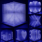Mini 3D Led Cube DIY Electronics Kit Soldering Project Kit (3D16MINI-ALLBLUE-KIT)