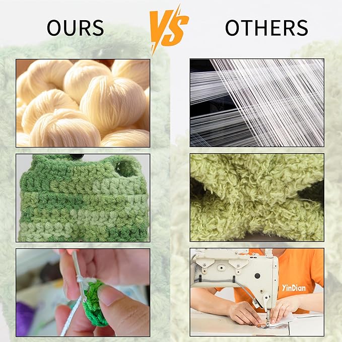 Clothes for 17cm Doll - Handmade Crochet Elf Clothing Accessories with Jumpsuit and hat and Crossbody Bag Compatible 15cm ＆ 17cm Dolls Dress Up (Green)