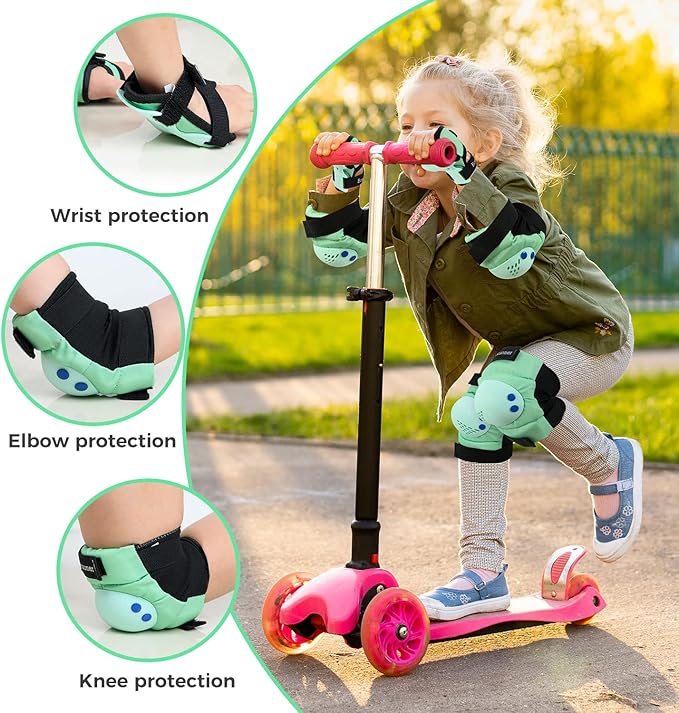 BOSONER Kids/Youth Knee Pad Elbow Pads for Roller Skates Cycling BMX Bike Skateboard Inline Rollerblading, Skating Skatings Scooter Riding Sports