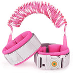 Accmor Anti Lost Wrist Link with Induction Lock, Upgraded Toddler Leash, Reflective Kids Wrist Leash for Baby, Child Walking Wristband Leashes with Magnetic Unlock Design for Girls, Rose (6.5ft)