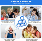 6PCS Magnetic Rings, Colorful Magnetic Ring Fidget Toys, ADHD Anxiety Relief Decompression Finger Magnetic Ring,Funny Gifts Kids Magnetic Spinner Ring for Boys Girl
