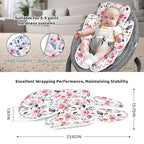 Infant Car Seat Insert, 2-in-1 Reversible Baby Carseat Head Support for Newborn, Soft Carseat Insert Cushion for Baby Girls, Adjustable Baby Headrest for Strollers