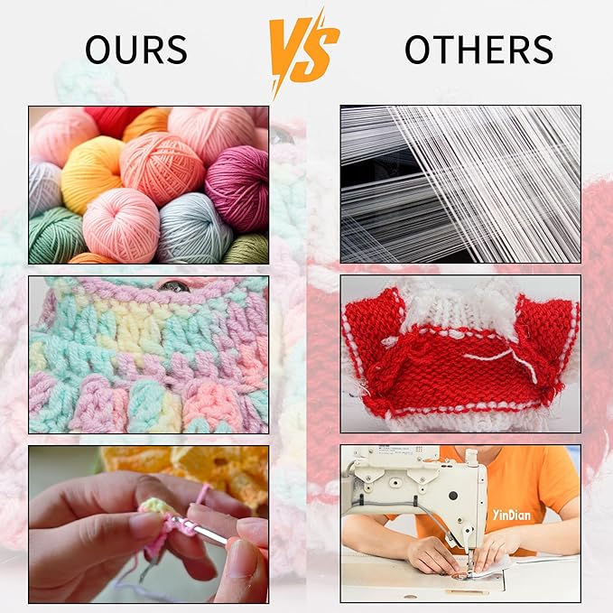 Handmade 17cm Doll Clothes - Crochet Handcraft Cute Styles 15cm/17cm Dolls Outfits, Matching Halter Dress and Headband Accessories for Dress Up Gift (Macaron)