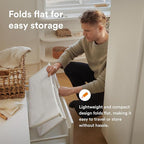 Stokke Flexi Bath X-Large Bundle, Sandy Beige - Spacious Baby Bathtub + Newborn Support - Lightweight, Foldable & Easy to Store - Best for Ages 0-6