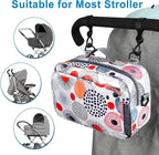 Accmor Stroller Organizer, Universal Stroller Organizer with Insulated Cup Holder Pocket, Dual Purpose Large Capacity Stroller Bag Caddy, Stroller Accessories Fits for Uppababy, Doona, Nuna Strollers