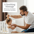 Natemia Baby Hair Brush - Wooden Handle & Soft Goat Bristles for Gentle Grooming & Scalp Massage - Newborn & Toddler Hair Brush for Cradle Cap Care (Oval)