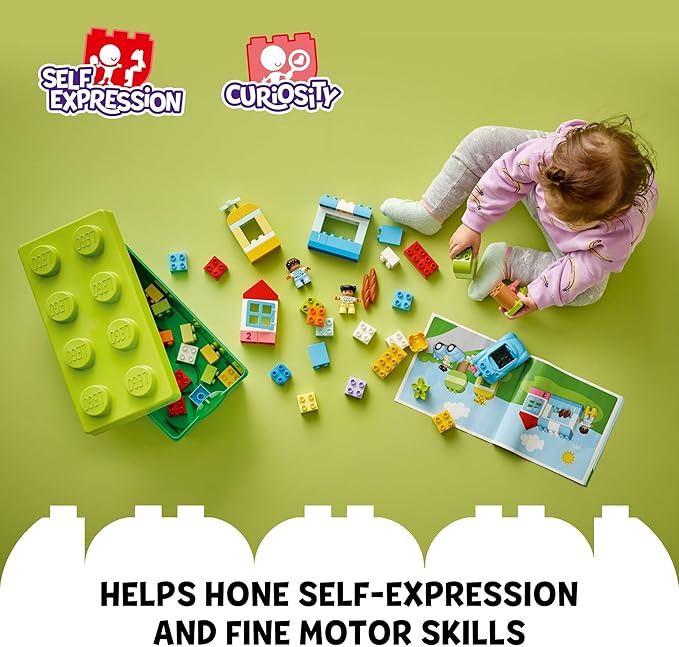 LEGO DUPLO Classic Brick Box Building Blocks - Stacking Toys for Toddlers, Ages 1.5+ Years - Learning & Educational Toys for Preschool - Develop Fine Motor Skills - Gift for Christmas - 10913