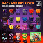 160 PCS Magnetic Blocks Building Toys, 3D Magnetic Building Blocks Set, STEM Educational Sensory Magnet Blocks Construction Set for Kids Ages 3+, Creative Building Toys, Christmas Birthday Gifts