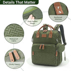 JOLLITO Diaper Bag Backpack with Changing Station Large Capacity Multifunction Baby Bags for Boy Girl Travel For Moms Dads Baby Registry Search Essentials Shower Gifts