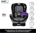 Travel Tray Oval USA Made Extend Your Current Cup Holder to Hold Your Cup Plus A Tray for Snacks, Toys and Accessories. Use in a Car Seat, Booster, Stroller, Golf Cart, Outdoor Chair, Purple