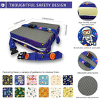 Toddler Booster Seat for Dining Table, Portable Booster Seat for Kitchen Chair, 4 Inch High-Density Foam Cushion with Adjustable Safety Straps and Non-Slip Bottom, Perfect for Kids Travel and Daily