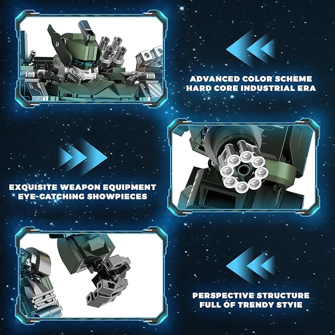 Large Mech Robot Building Set, Motorized Robot Model Building Blocks Toy for Adults, Hard Core Industrial Style Collectible Gifts for Men Boys Ages 14+ (1403 PCS)