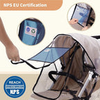 Bemece Stroller Rain Cover Universal Stroller, Travel Weather Shield Windproof and Waterproof Protect from Dust and Snow