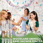 Tinlade 60 Pcs Wooden Animal Baby Shower Golf Pencils with Erasers Small Kids Sharpened Mini Pencils for School in Bloom Baby Shower Supplies