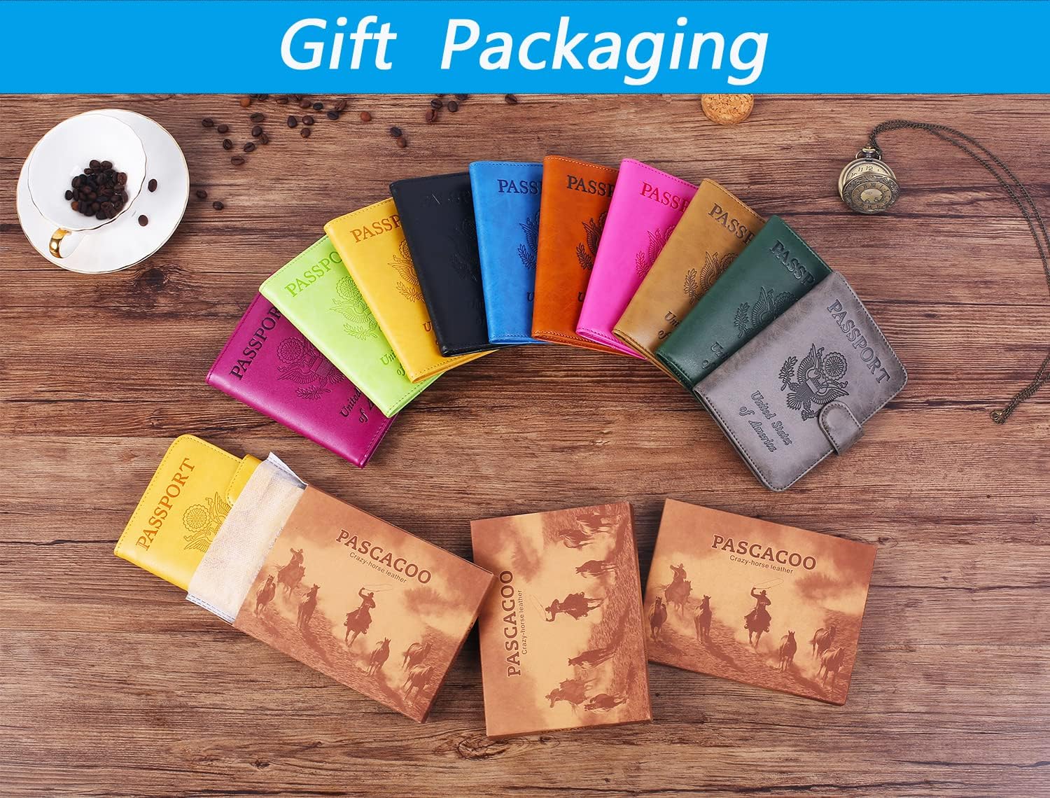 Passport Holder Cover Wallet RFID Blocking Leather Card Case Travel Accessories for Women Men (Claybank)