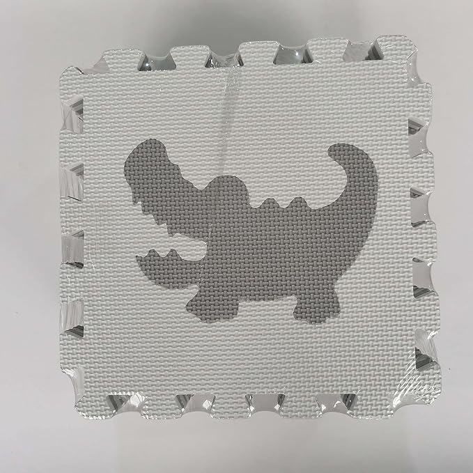 qqpp EVA 18 Tiles Baby Play Mat for Playing, Interlocking Foam Floor Mats for Tummy Time & Crawling, Flooring Tiles with Animals Puzzle for Kids. QP-51(AL) b18N