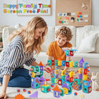 STEM Building Learning Toy, AOSITE 234PCS Marbles Run Kid Gift, Educational Race Track Construction Building Block for 5 6 7 8 9 10 11 12Years, Creative Marble Run Games Boy Girl Birthday Xmas Present