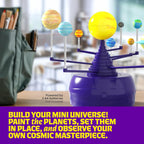 Dan&Darci 360° Orbiting Solar System for Kids - Paint & Build Model Kit - Arts and Crafts for Kid Ages 8-12, 4-6, 4-8, 6-8 - Space Toys 8-10 - Science Astronomy Gifts - Painting Craft Kits for Boys