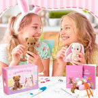 Crochet Kit for Beginners, Bunny and Bear Crochet Animal Kit with Step-by-Step Video Tutorials, Crocheting Kit for Starters, Beginner Crochet Kit for Kids and Adults, DIY Stuffed Animal Knitting Kit