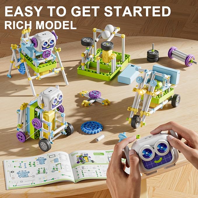 SMILESSKIDDO STEM Toys for Kids 8-13 Years Old, 36-in-1 Robotics Kit with Solar Power & Sensors, 434 Pieces Learning & Education Science Kits, Birthday Gift Idea for Boys and Girls