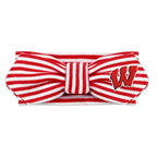 Creative Knitwear Wisconsin Badgers Infant Girls Red/White Striped Hair Knot Headband Embroidered Logo - Size Newborn - 4T
