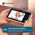 Motorola Nursery Video Baby Monitor with Camera, 5" Screen HD PIP1610, No WiFi, Wall Mount, Long Range, 2-Way Audio, Temperature Sensor, Motorized, Lullabies