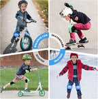 BOSONER Kids/Youth Knee Pad Elbow Pads for Roller Skates Cycling BMX Bike Skateboard Inline Rollerblading, Skating Skatings Scooter Riding Sports