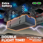 BEZGAR Drones for Kids | 2.4GHZ RC Plane, Remote Control Airplane, RC Helicopter, 360° Flip Fighter Jet Toy, Toys for ages 8-13 with Colorful LED Navigation Lights Blue