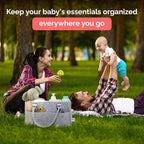 Felt Diaper Caddy - Extra Large Storage for Baby and Toddler Items - Diaper caddy basket - Portable Organizer Easily Holds Diapers, Clothing - Useful for Nursery, Bedroom, Living Room, Car