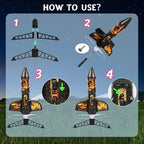 Rocket Launcher for Kids - 200 Ft of Flight Altitude, Model Rocket with Launch Set, Rockets Outdoor Toys with Safely Parachute, Easter Birthday Toys for Boys & Girls Ages 5 6 7 9 10 12 8-13 Years Old