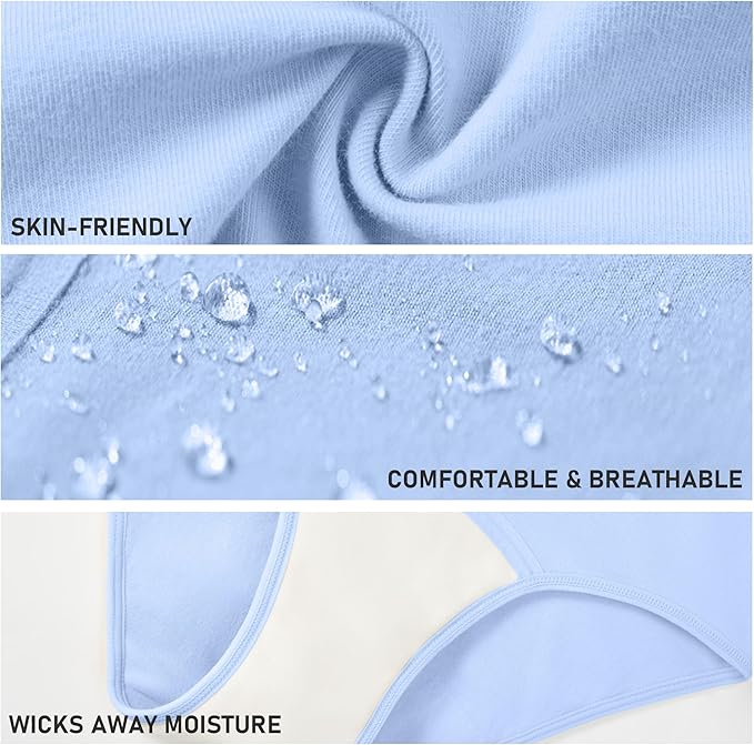 Battewa Quick Dry Incontinence Underwear for Women High Waisted Leak Proof Panties Washable Postpartum Bladder Control Cotton Briefs (Multicolor, X-Large, 5 Pack)