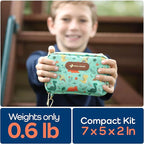 KeepGoing Travel First Aid Kit for Kids – 130 Pc. for Car, Home, Purse, Diaper Bag & Backpack with Latex-Free Bandages - Mini First Aid Kit Travel Size TSA-Approved