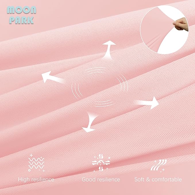 MOON PARK Pregnancy Pillows for Sleeping - U Shaped Full Body Maternity Pillow with Removable Cover - Support for Back, Legs, Belly, HIPS - 57 Inch - Pink - Cooling Cover