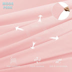 MOON PARK Pregnancy Pillows for Sleeping - U Shaped Full Body Maternity Pillow with Removable Cover - Support for Back, Legs, Belly, HIPS - 65 Inch - Pink - Cooling Cover