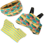 Clothes for 6.7in/17cm Doll, Set of 4 Cute Doll Accessories Includes Doll Hat+T-Shirt+Bib Pants+Shoes Set Premium Fashion Outfit for Collectors Unique Gift (Style E2)